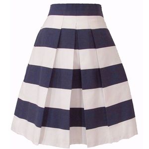 Sandee Royalty custom made pleated striped skirt